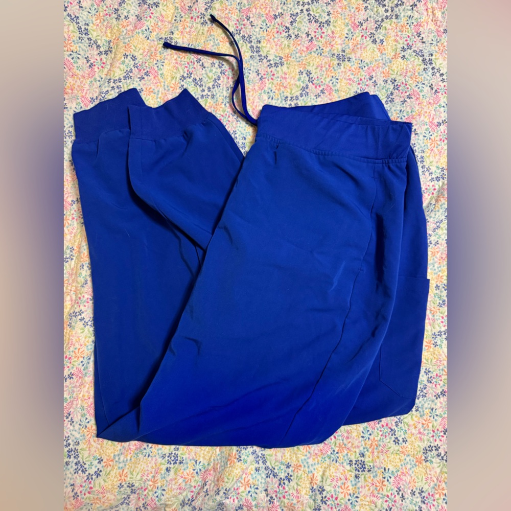 Mandala Women’s XL Tall Blue Jogger Scrub Pants Royal Blue